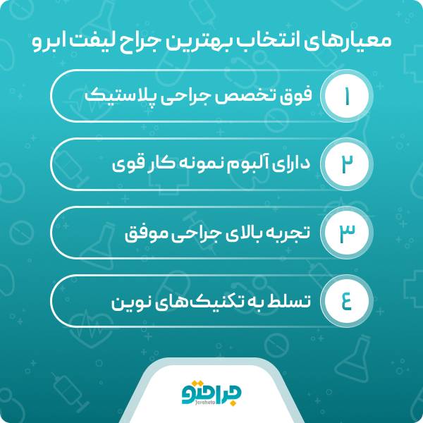 معیار های انتخاب بهترین جراح لیفت ابرو