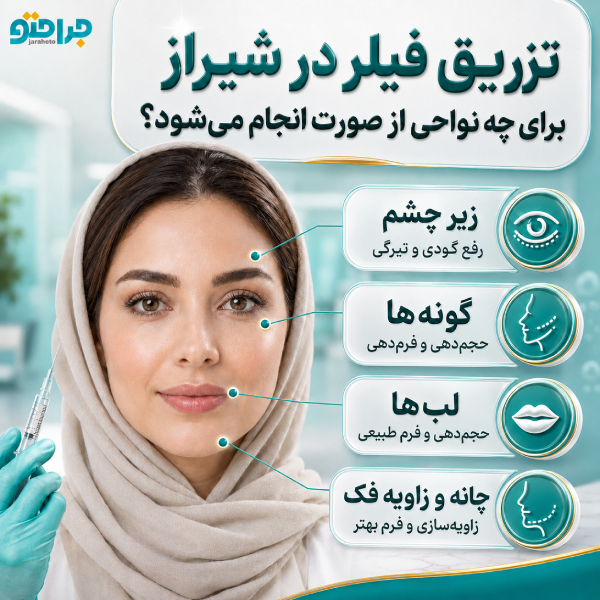 تزریق فیلر در شیراز برای چه نواحی از صورت انجام می شود؟
