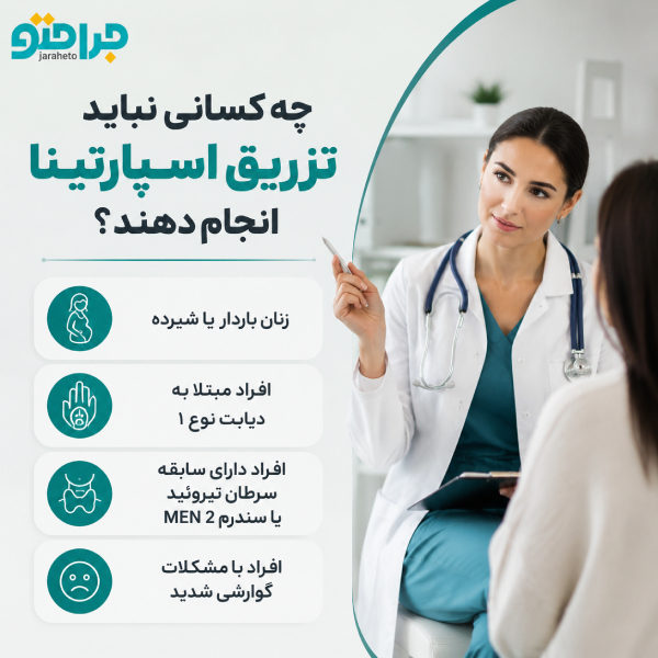 چه کسانی نباید تزریق اسپارتینا انجام دهند؟