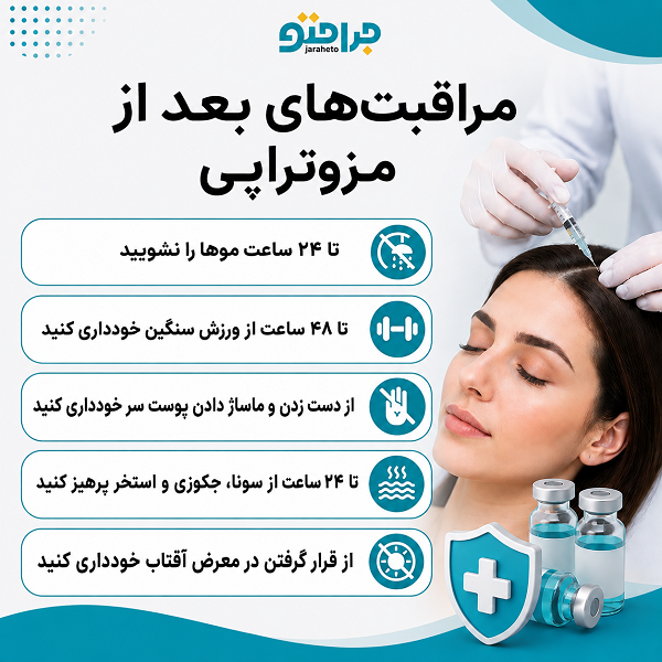 مراقبتهای بعد از مزوتراپی